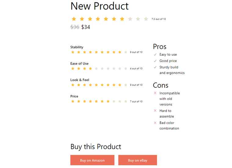 Example Of Product Review Block
