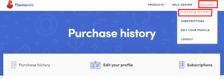 Go To Purchase History