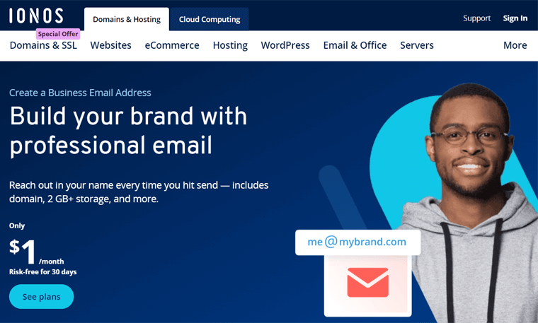 IONOS Cheap Domain Hosting with Email