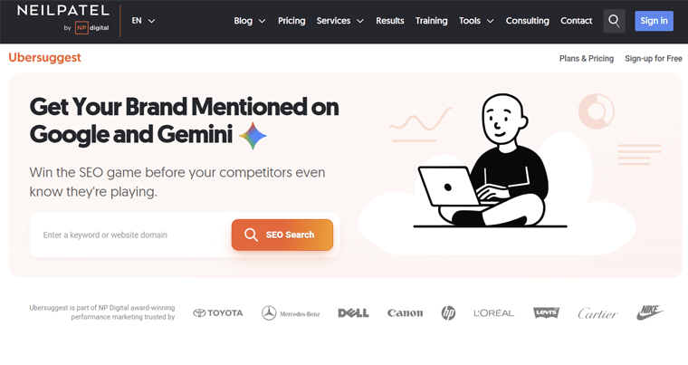 Ubersuggest - Free Keyword Research Tool